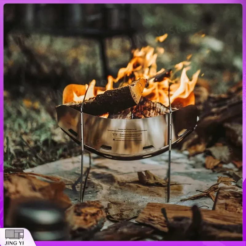 Outdoor Camping Fire Pit - Ultralight Foldable Camping Stove Portable Wood
