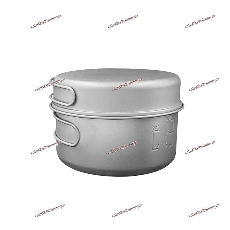 Outdoor Camping Set - Pure Titanium Pot Set Multifunctional Lightweight