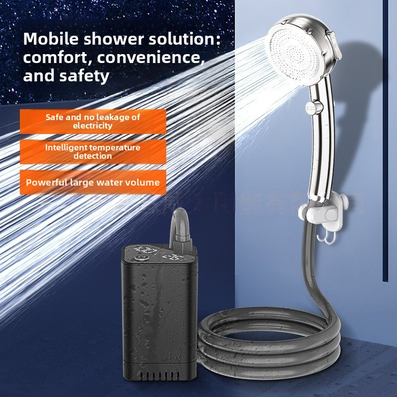 Outdoor Camping Shower - Outdoor camping shower, hiking portable electric