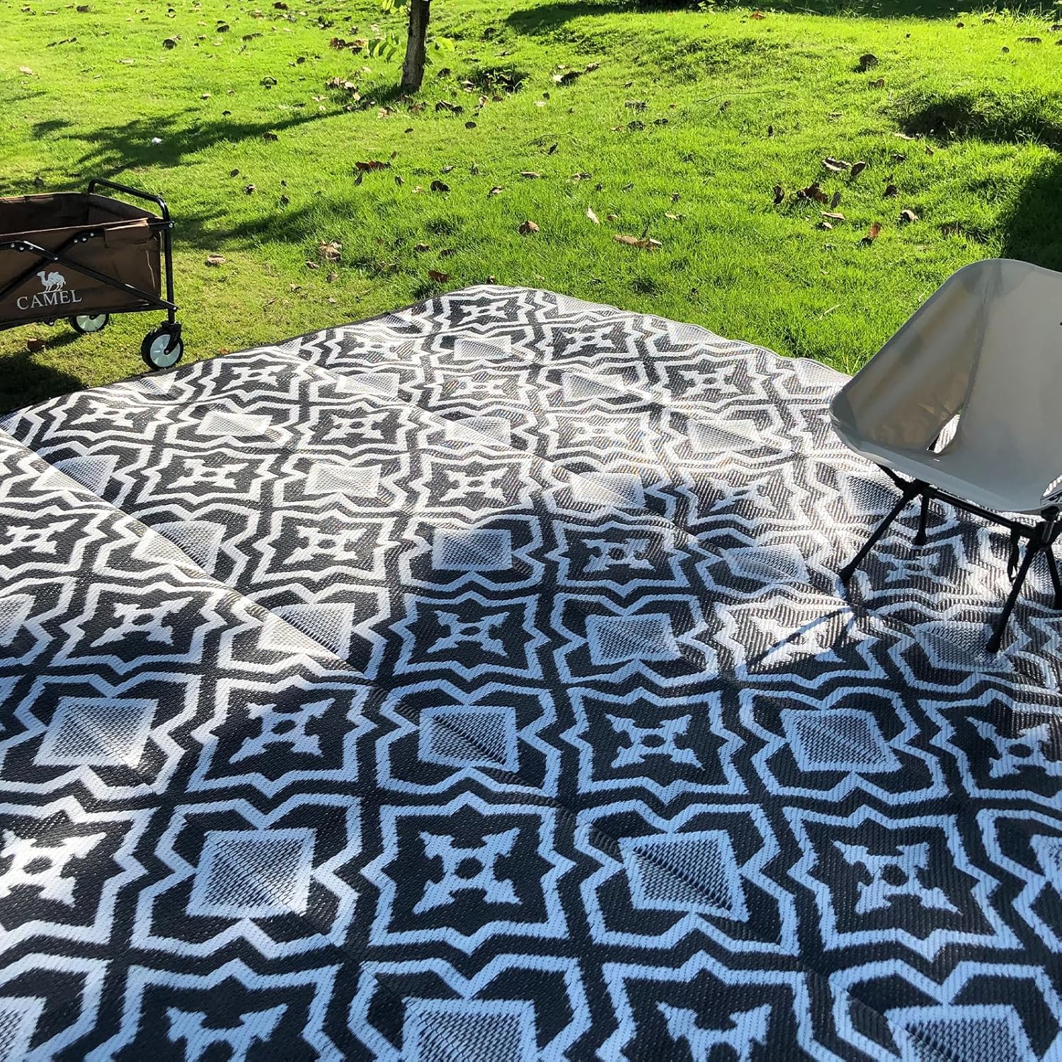 Outdoor Camping Rugs 9X18 - Polypropylene Outdoor Rugs 9x18 Waterproof Reversible