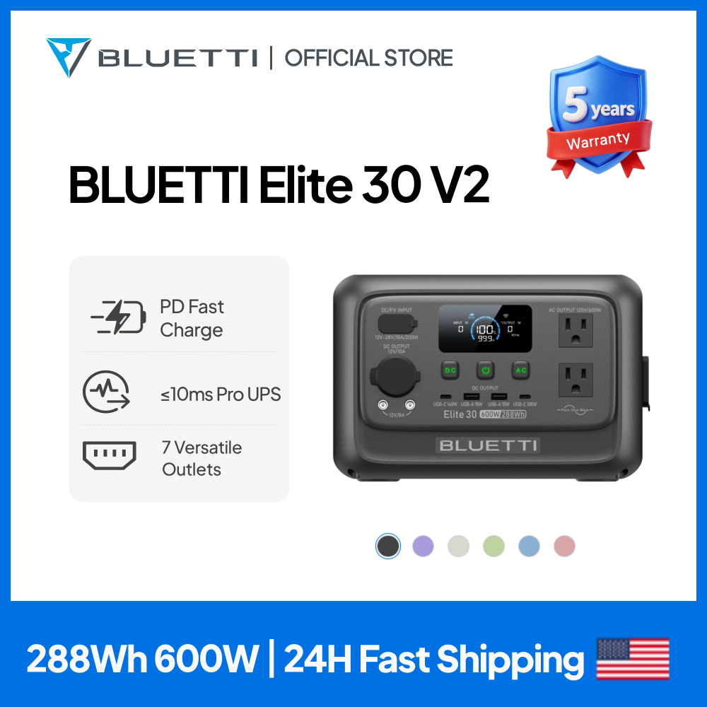 Outdoor Camping Set - 【Renew】BLUETTI Elite 30 V2 Portable Power