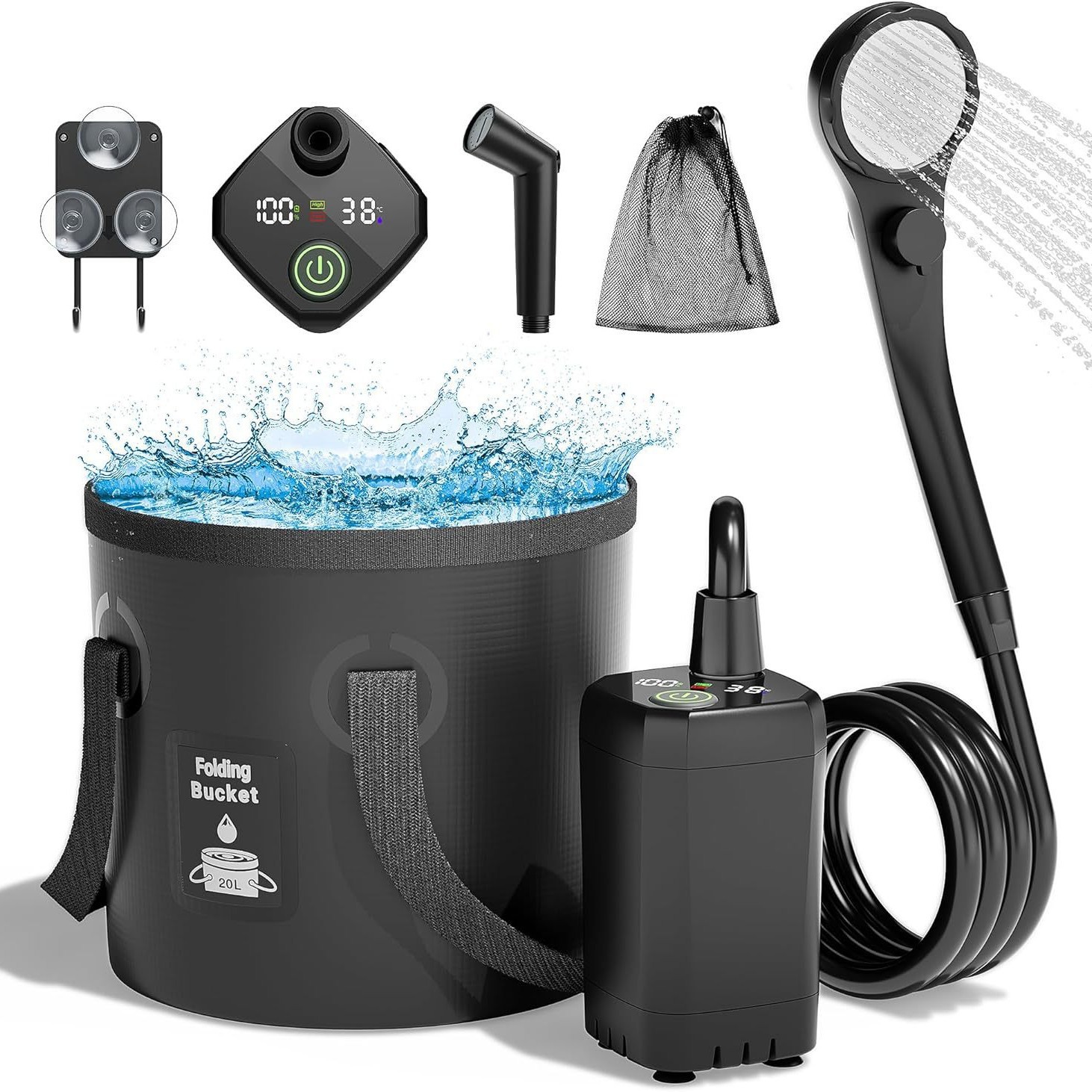 Portable Self-Priming Electric - Outdoor Camping Shower recensie en prijs