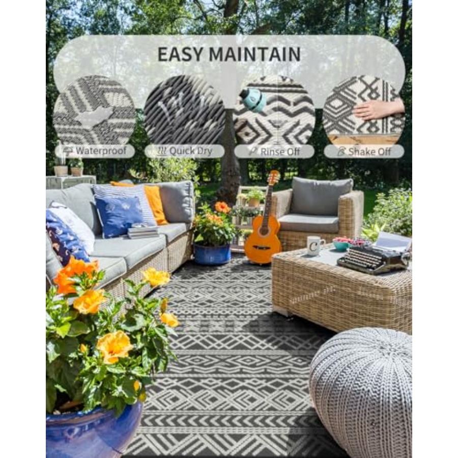Outdoor patio rug for RV campi - Outdoor Camping Rugs 9X18 recensie en prijs