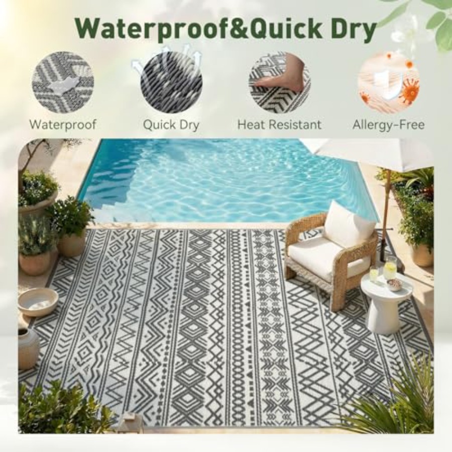 Outdoor patio rug for RV campi - Outdoor Camping Rugs 9X18 recensie en prijs
