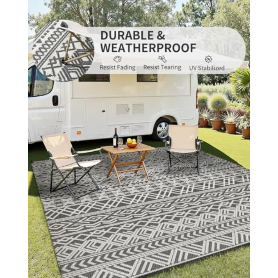 Outdoor patio rug for RV campi - Outdoor Camping Rugs 9X18 recensie en prijs