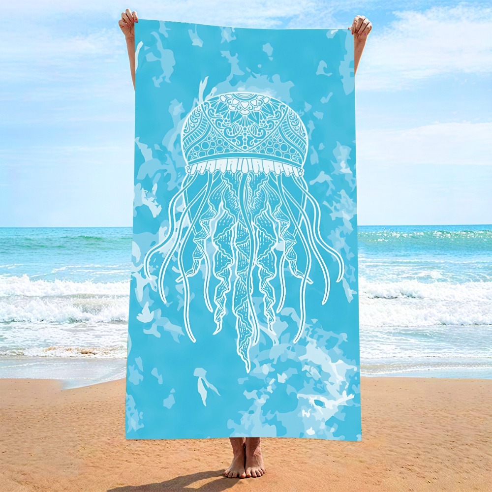 27.5x55inch Blue Ocean Jellyfi - Camp Towel Microfiber recensie en prijs