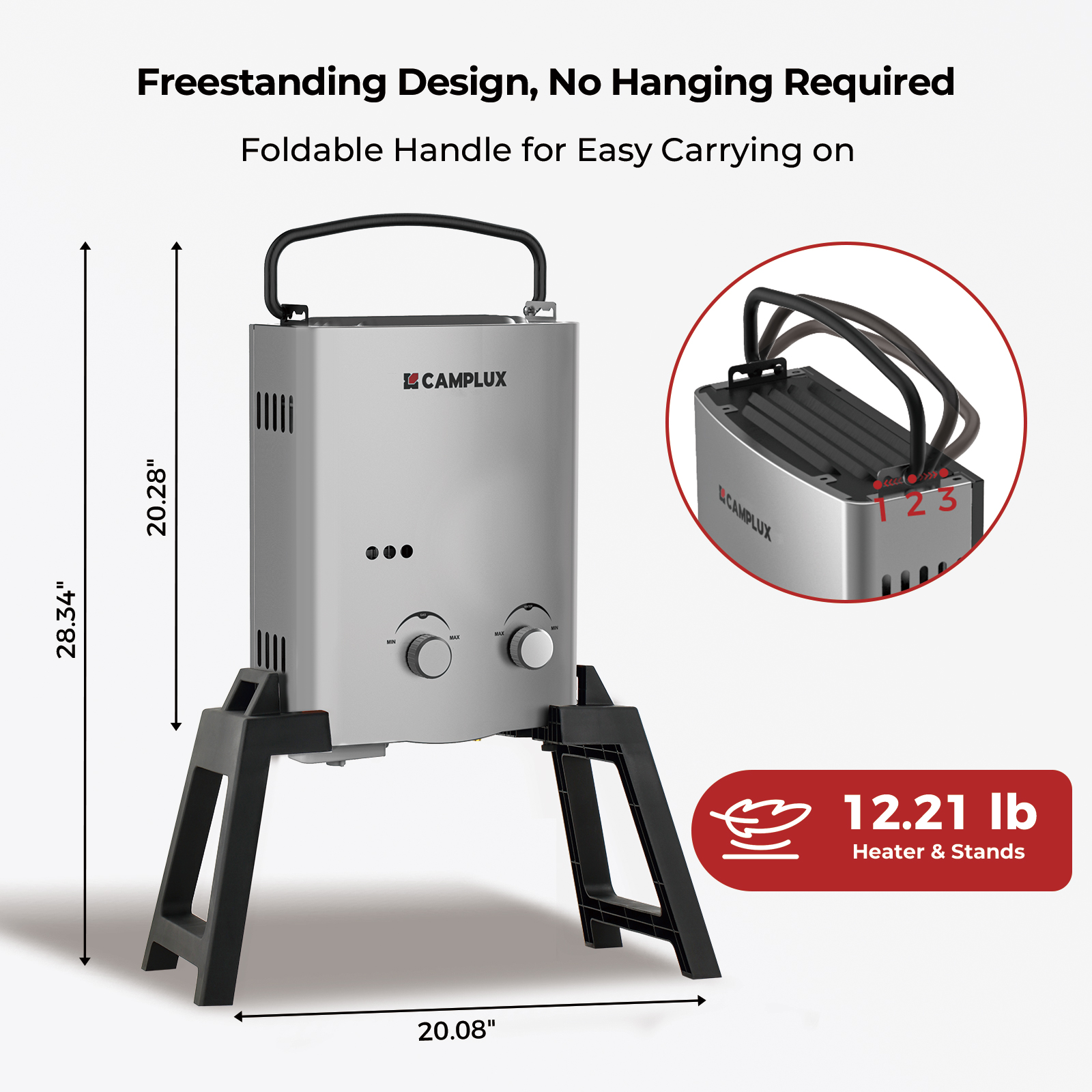 CAMPLUX 1.32GPM Propane Tankle - Outdoor Camping Hot Water Heater recensie en prijs