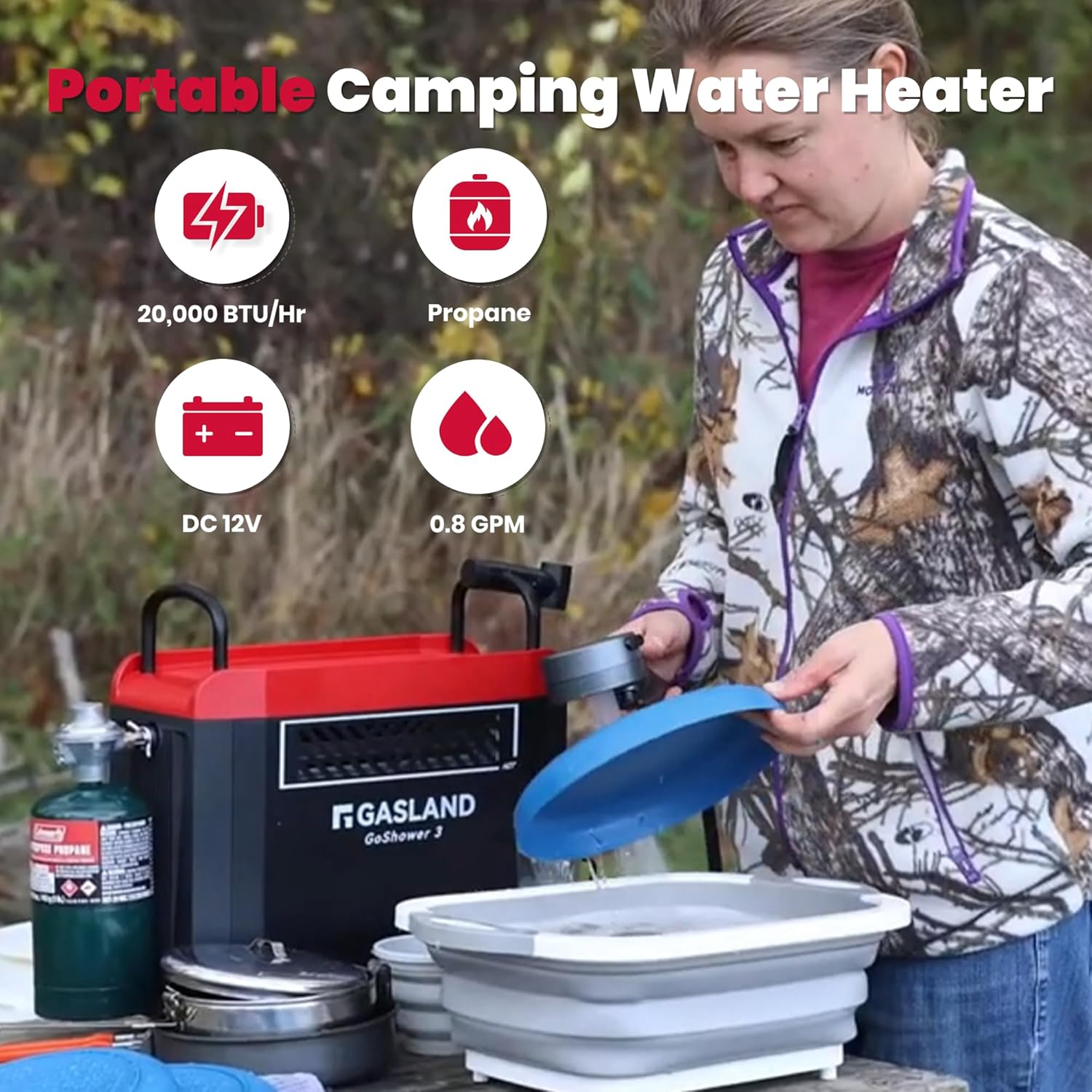 Goshower G3 Pro 1lb Propane Po - Outdoor Camping Hot Water Heater recensie en prijs