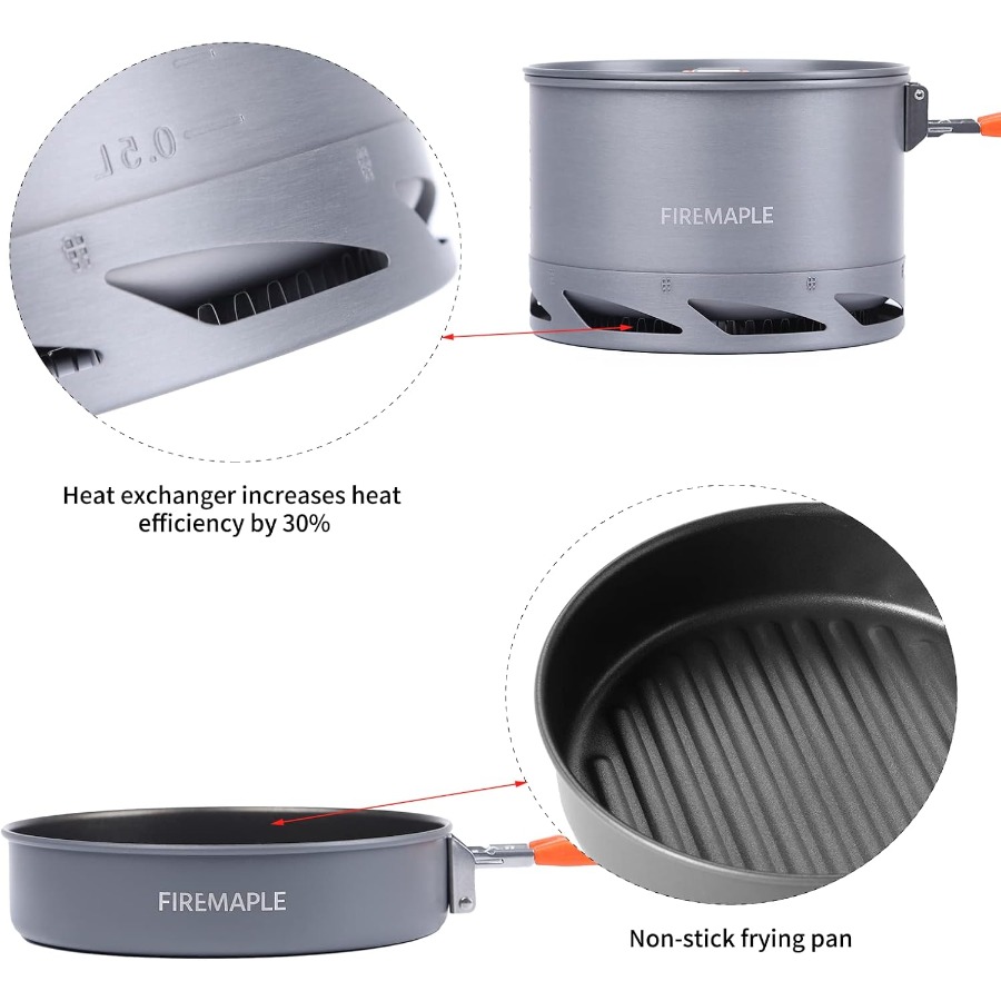 Fire-Maple Feast 4 Piece Campi - Outdoor Camping Kettle recensie en prijs