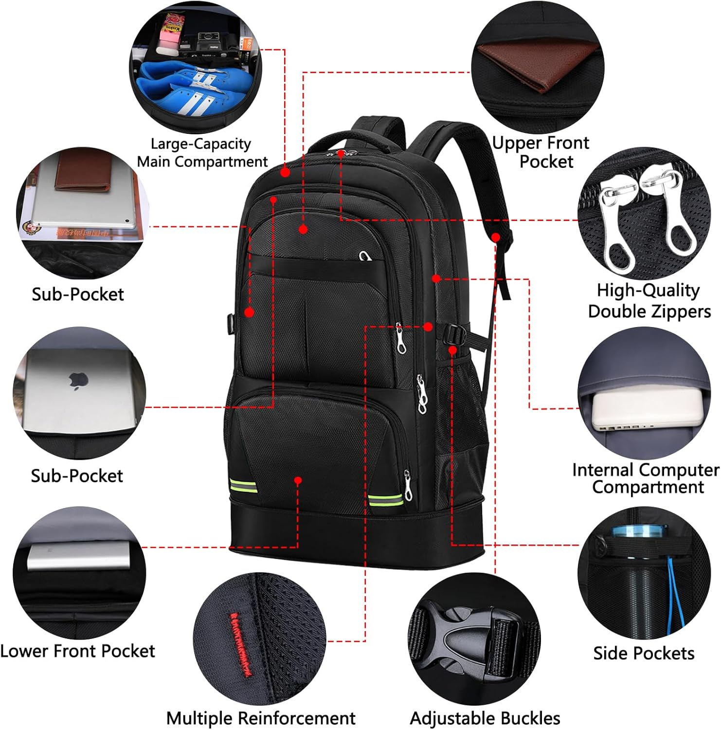 Hiking Backpack 65L Travel Bac - Lightweight Backpack 65L recensie en prijs