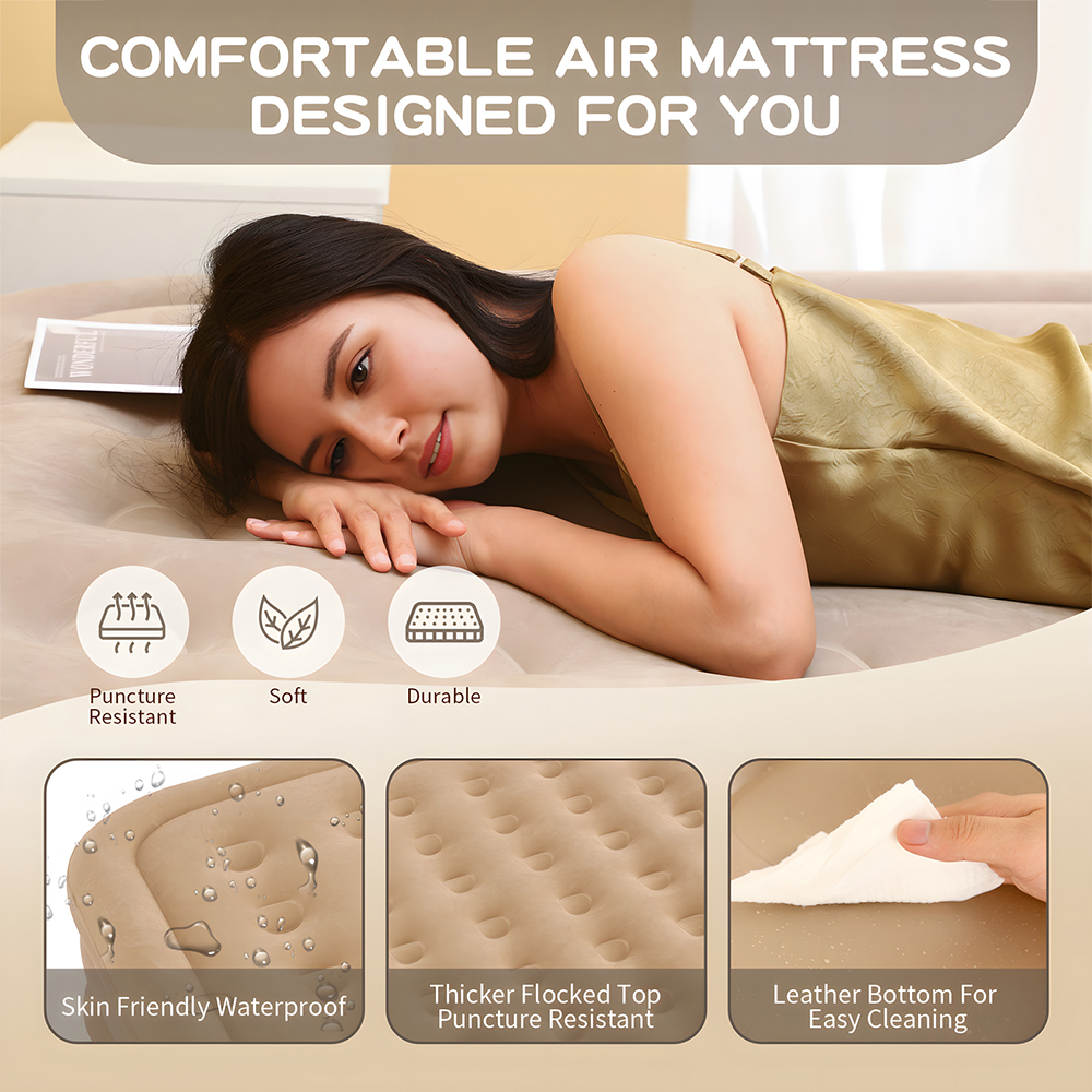 Queen Air Mattress with Built  - Inflatable Mattress recensie en prijs