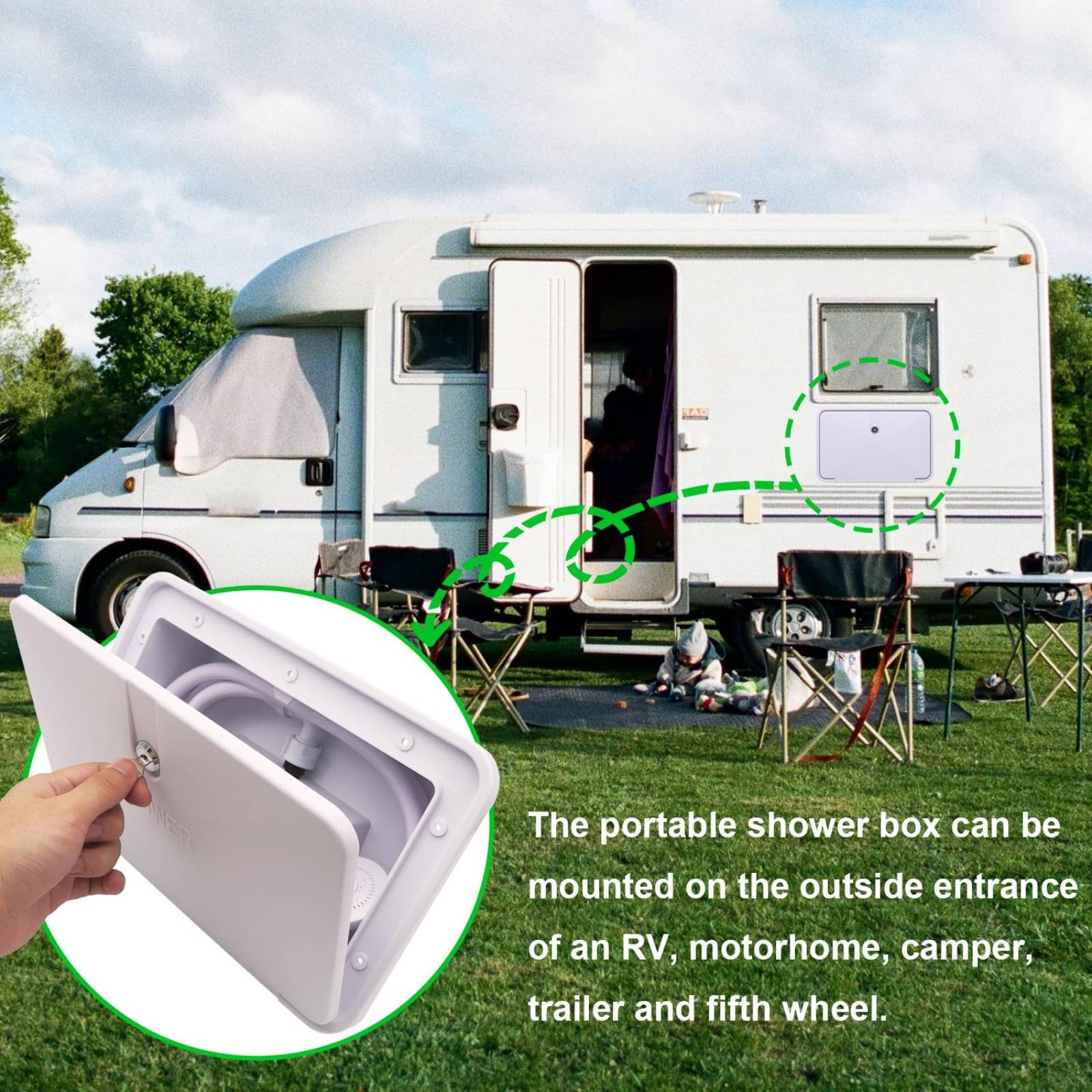 RV Exterior Shower Box Compact - Outdoor Camping Set recensie en prijs