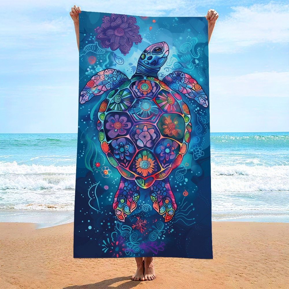 Colorful Sea Turtle Beach Towe - Camp Towel Microfiber recensie en prijs