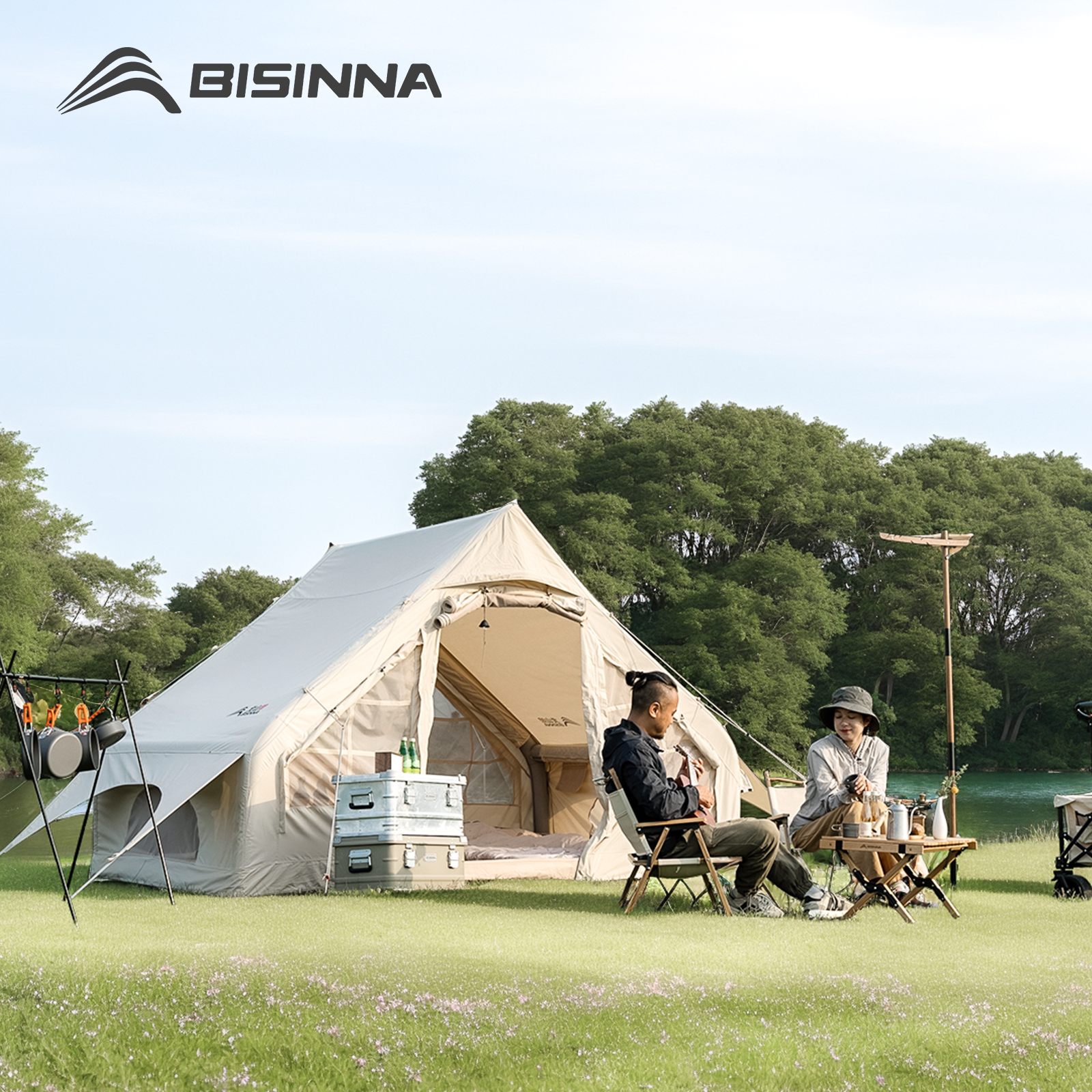 BISINNA Inflatable Family Tent - Outdoor Camping On Youtube recensie en prijs