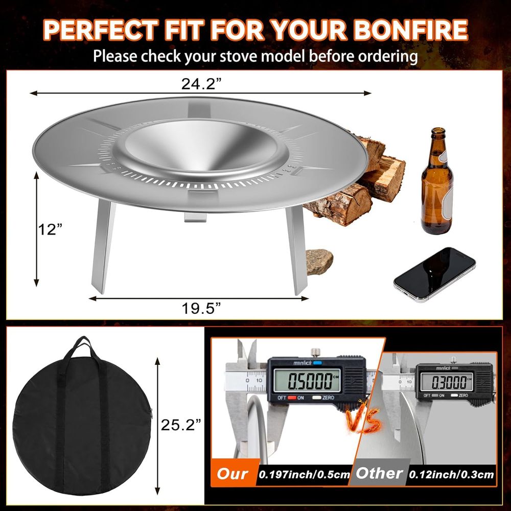 Portable 3-Leg Stainless Steel - Outdoor Camping Fire Pit recensie en prijs