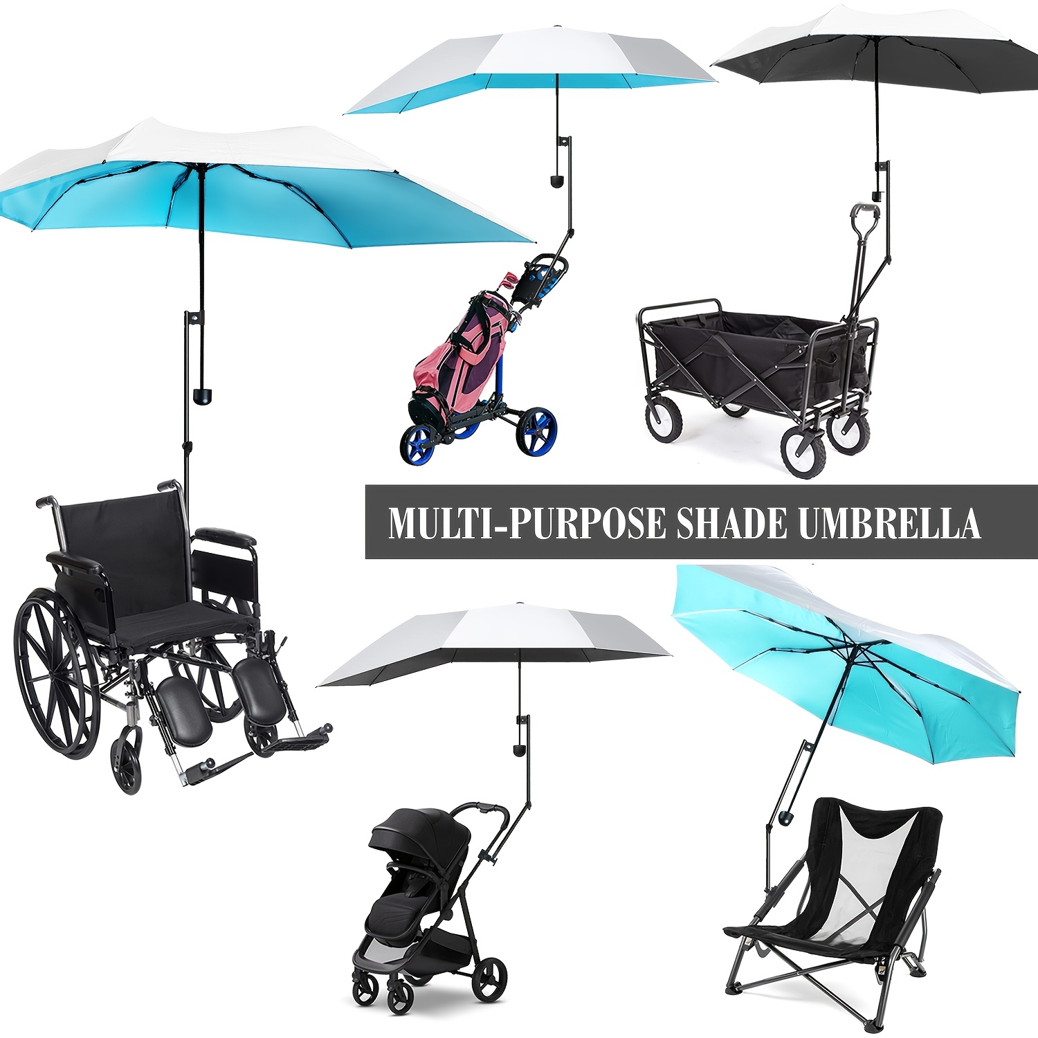 UPF 50+ Clamp-On Chair Umbrell - Outdoor Camping On Youtube recensie en prijs
