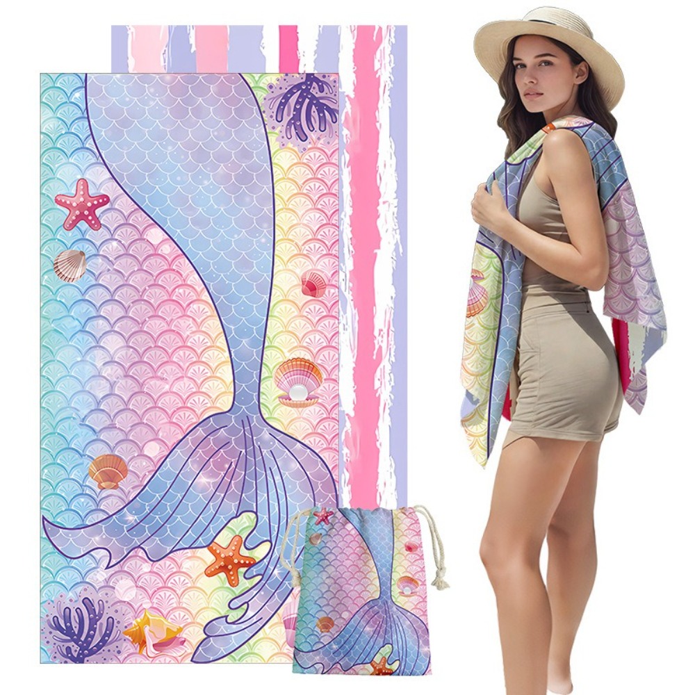 Fish Tail Print Beach Towels a - Camp Towel Microfiber recensie en prijs