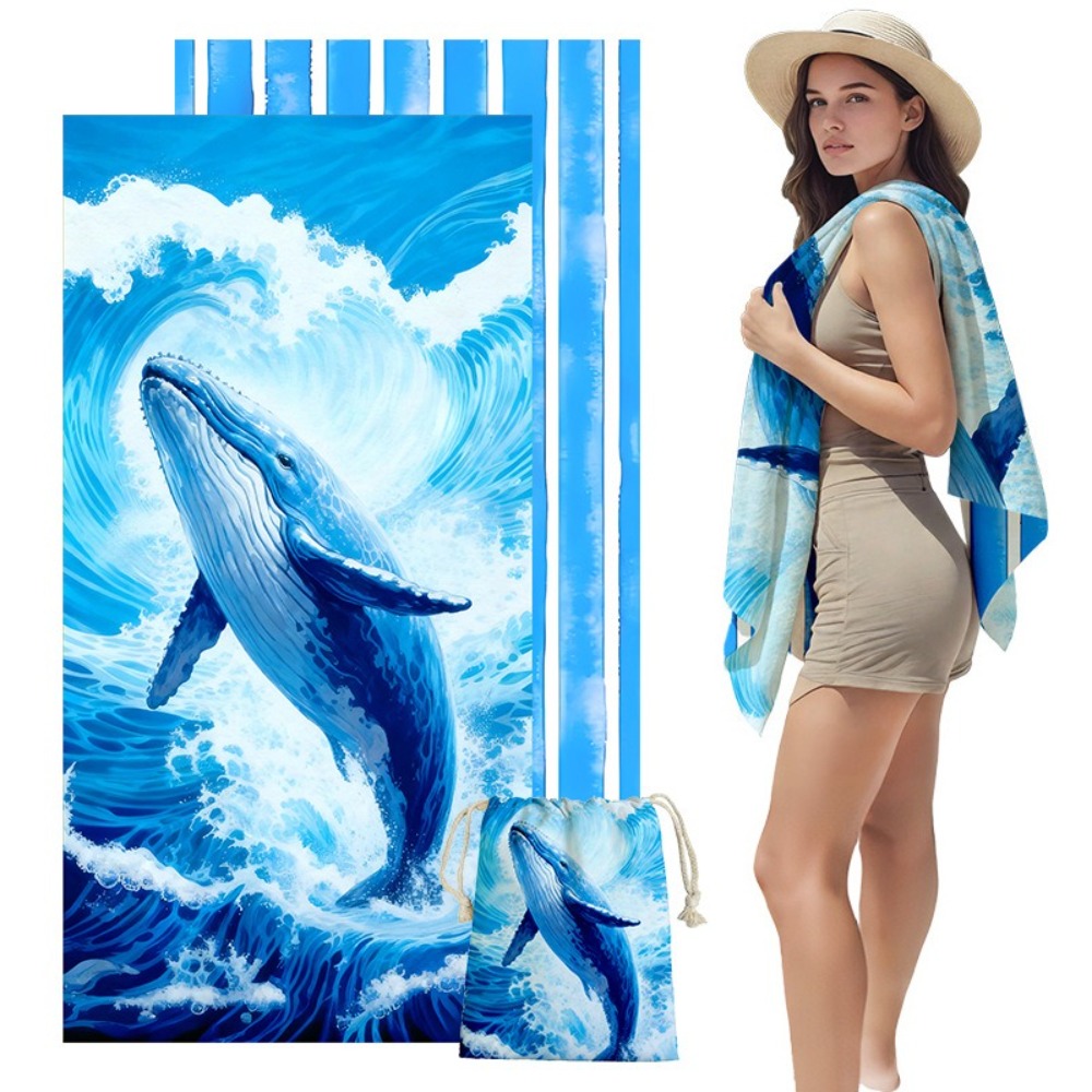 Fish Tail Print Beach Towels a - Camp Towel Microfiber recensie en prijs