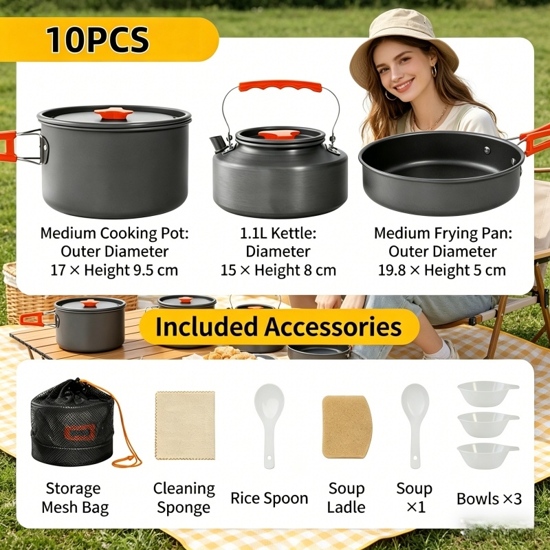 Home Household Camping Cookwar - Outdoor Camping Set recensie en prijs