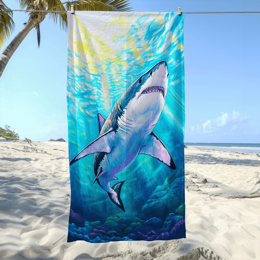 1pc Shark Pattern Sand-Proof M - Camp Towel Microfiber recensie en prijs
