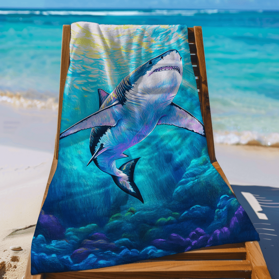 1pc Shark Pattern Sand-Proof M - Camp Towel Microfiber recensie en prijs