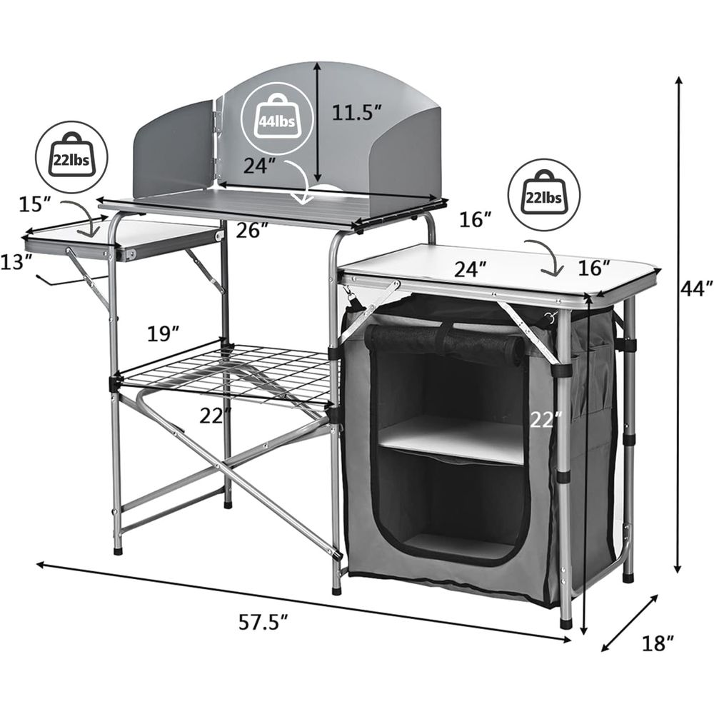 Camping Kitchen Table, Portabl - Outdoor Camping Kitchen recensie en prijs