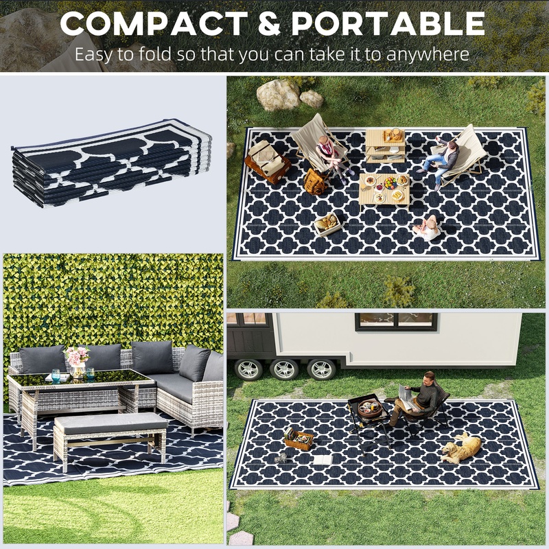 Outsunny Reversible Outdoor Ru - Outdoor Camping Rugs 9X18 recensie en prijs