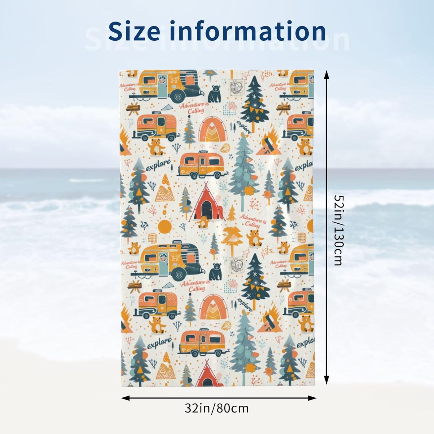 Camping Adventure Beach Towel  - Camp Towel Microfiber recensie en prijs